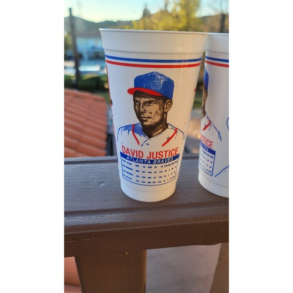 Vtg 1992 MSA Dave Justice Atlanta Braves MLB ICEE Souvenir Cup - Picture 2 of 5